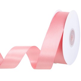 Double Faced Pink Satin Ribbon, 30 Yards 1 Inch Pink Ribbon Stocking Stuffers for Crafts Flower Bouquet Gift Wrapping Wedding Party Christmas Decorations