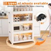 RaybeeFurniture Stackable Storage Containers with Wheels & Lid Large Plastic