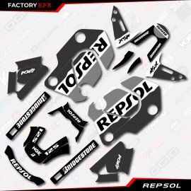 Factory EFX Gray & Black Repsol Graphic Sticker kit fits Honda Grom  MSX125 21-24 2021 2022