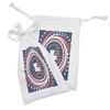 Ambesonne Louisiana Fabric Pouch Set of 2, Spiral Old Glory