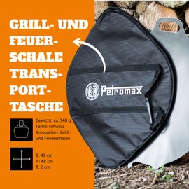 Petromax Griddle and Fire Bowl Bag, Transport Safely with Reinforced and Padded Carry Tote, Protect Your Outdoor Cooking and Camping Griddle, Fits 18.9" Griddle with Legs