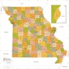 Missouri ZIP Code Map with Counties - Standard - 36