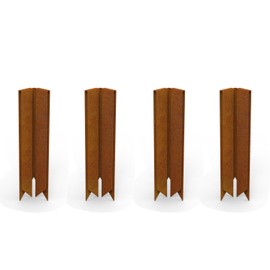 BUYYAH Cor-Ten Steel Landscape Edging Connector Clip with Rust Patina Finish, Pre-Rusted Cor-Ten Connector Clip, 6 in