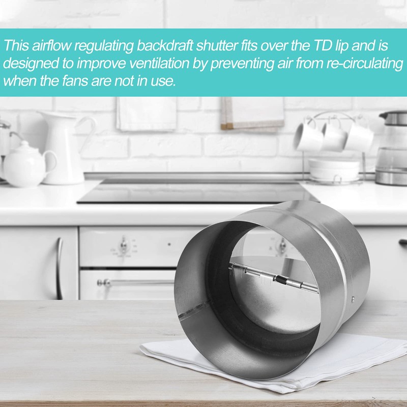 4 Inch Draft Blocker Backdraft Damper Duct Draft Stopper One-Way