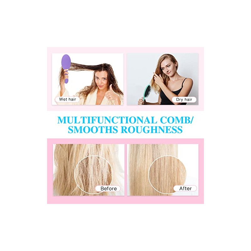 Nuenen 6 Cepillos de Cabello Húmedo para Mujeres Cepillo Desenredante