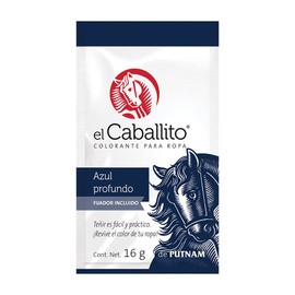 el Caballito, el único Colorante en Polvo para ropa color Azul profundo ¡Revive y cambia el color de tu prenda favorita! Sobre con 16g