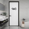 YFaith 23x12.5cm Acrylic Three-Dimensional Toilet Sticker Door Decoration Black Toilet