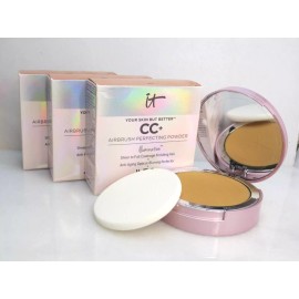IT COSMETICS CC+ AIRBRUSH PERFECTING POWDER ILLUMINATION SPF 50+ RICH NWB 3PCS