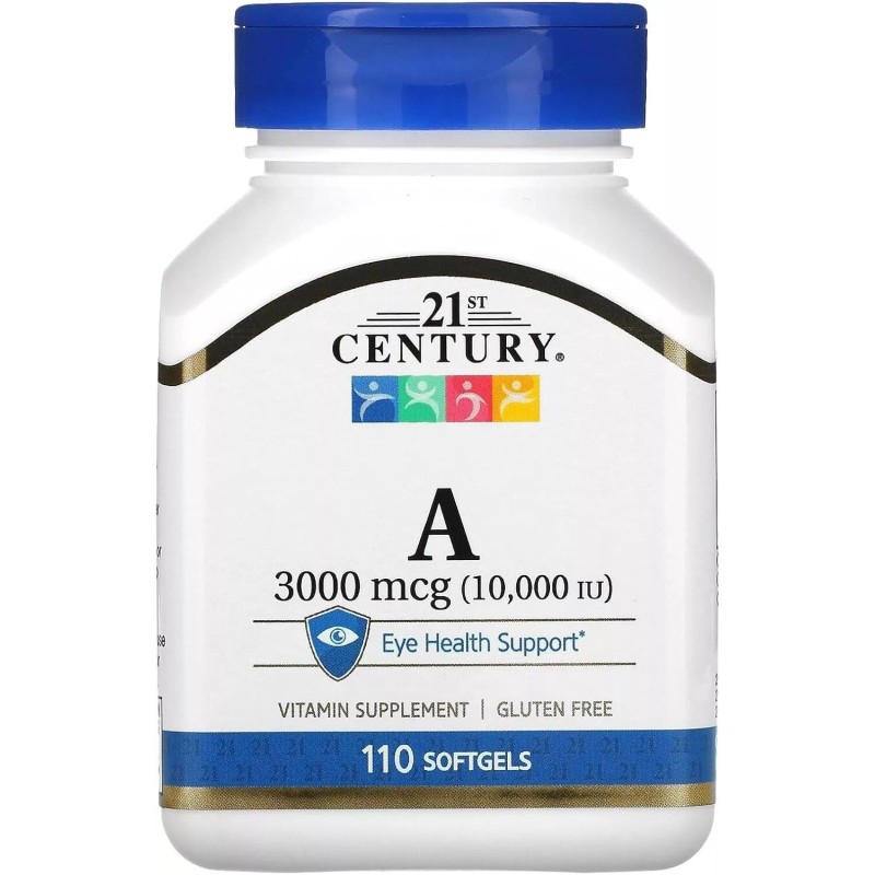 21st Century Vitamin A 3000 msg Softgels for Eye Health