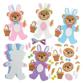 Baker Ross FX543 Mix and Match Easter Dog Decoration Kit - 8 Pack Foam Easter Decorations for Kids