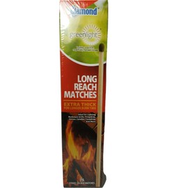 LIJA Diamond Long Reach Matches, 2 Pack (150 Count), Wood, Extra Thick Splint for Longer Burning