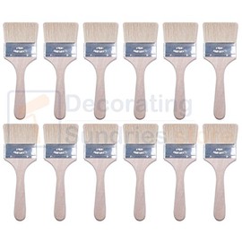 12 x Two Inch Paint Brushes 2" | 50mm Disposable Economy Paint Brush Pack | Laminating Brushes