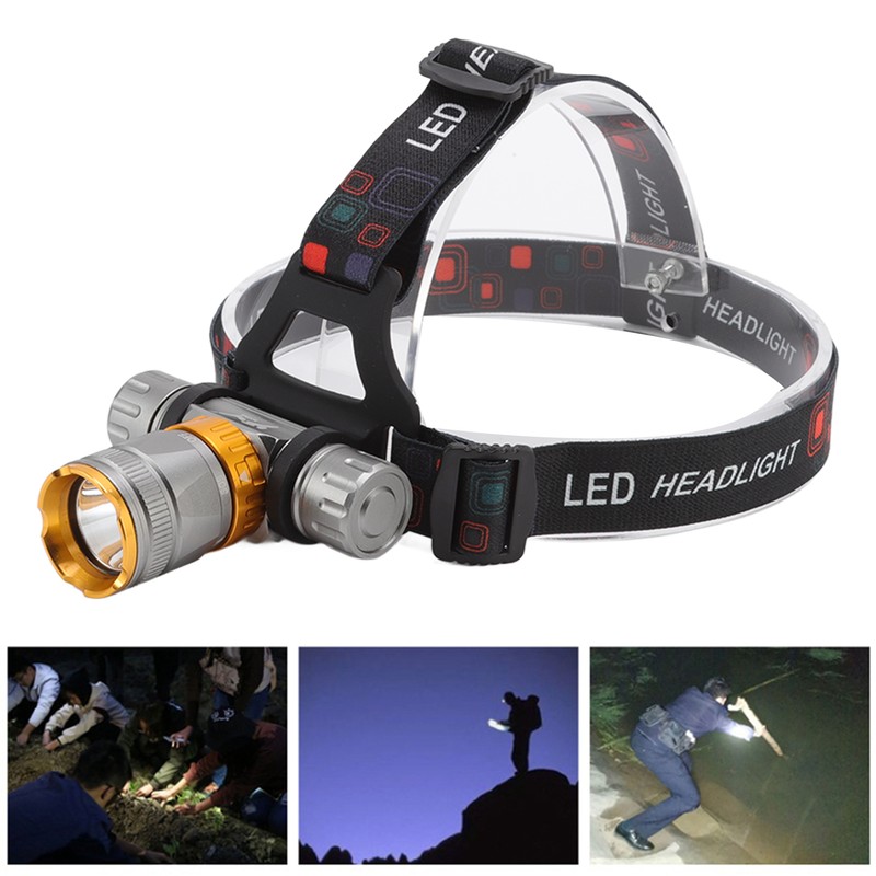 LED Diving Headlight Aluminum Alloy IPX8 Waterproof Super Bright 1500LM