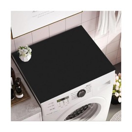 Washing Machine Mat, 60 x 60 cm, Washing Machine Cover, Dust Protection, Washing Machine Cover, Non-Slip, Universal Washing Machine Pad (Black)
