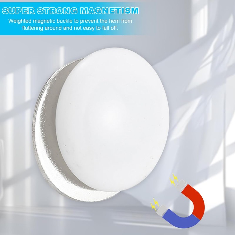 Magnetic Shower Curtain Weights,10PCS Magnetic Curtain Weights,Waterproof Drapery Clips for