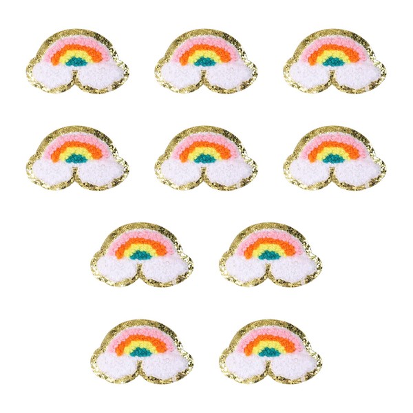 NIDHFG 10 Pieces Of Rainbow Cloud Cloth Patches, Clothes Patches,