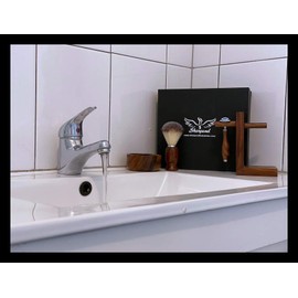 Safety Razor Shaving Kit, Double Edge Razor Blades,Hair shaving Brush wood Handle, Wood Shaving Bowl And Shaving Stand Kit, Wet Shave Grooming Set for Men Best shaving set Gift For Gentleman