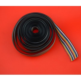 BGTXINGI 20pin Wire Rainbow Color Flat Ribbon IDC Wire Cable(16ft/5m 20Wire)