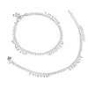 Efulgenz Silver Tone Ankle Bracelets for Women Ankle Bracelet Pair