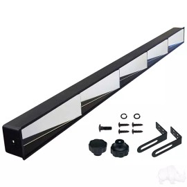 Aftermarket Golf Cart Mirror, 5 Panel Universal Fit - Wide View - Mounting Hardware Included