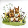 Assorted Bunny Easter Napkins - 12 Styles, 6.5 Inch -