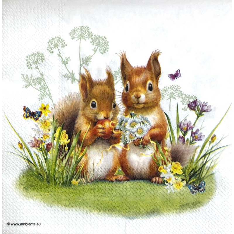 Assorted Bunny Easter Napkins - 12 Styles, 6.5 Inch -