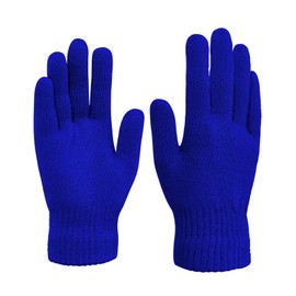Magic Knitted Gloves for Women Winter Warm Full Finger Mittens for Men Ladies Soft Stretchy Unisex Gloves Sapphire