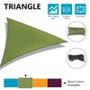 Sun Shade Sail Triangle Canopy, 13x13x13 Army Green Outdoor Sun