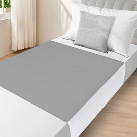 Bed Pads Washable Waterproof for Incontinence Adults, Reusable Wetting Pad Mattress Protector Underpads Tuckable Quick Dry, Fits Full Size Bed, 36" x 54", Gray