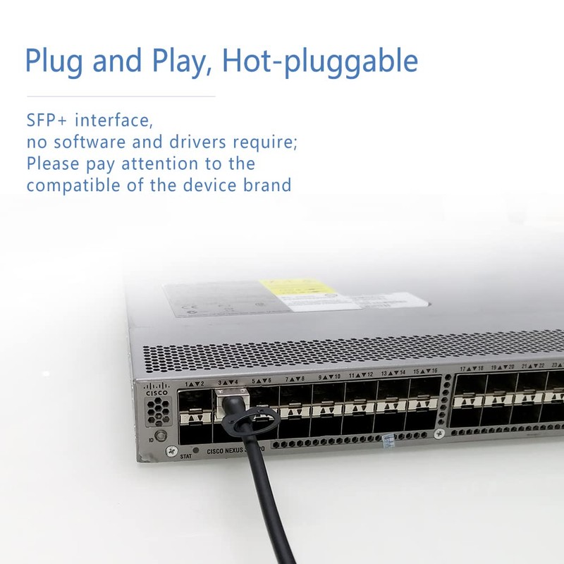 QSFPTEK 10G SFP+ DAC Cable, Passive Direct Attach Copper Twinax
