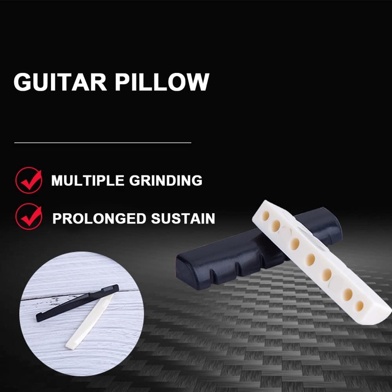 Reccisokz 4 Piece Guitar Bridge Saddle Set Guitar Nut Guitar