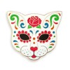 Pinsanity Cat Sugar Skull Enamel Lapel Pin