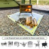 POMOLY Fire Pit Mat,Fireproof Mat Visible at Night-Great for Deck