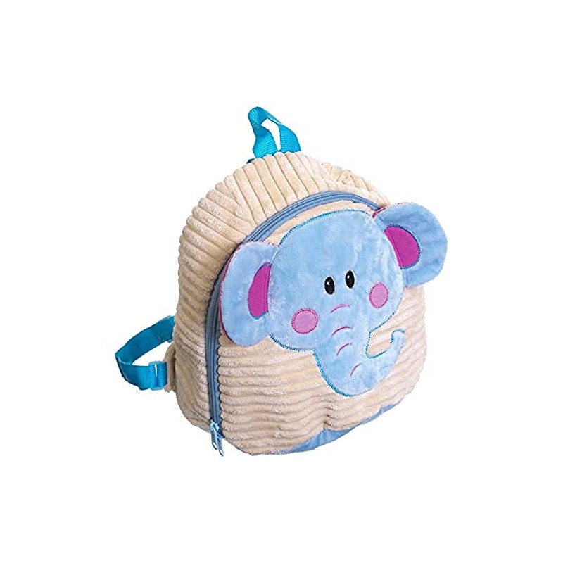 Bieco 4001434 Elephant Children's Soft Backpack, 33 cm, 18 Liters,Multicolour