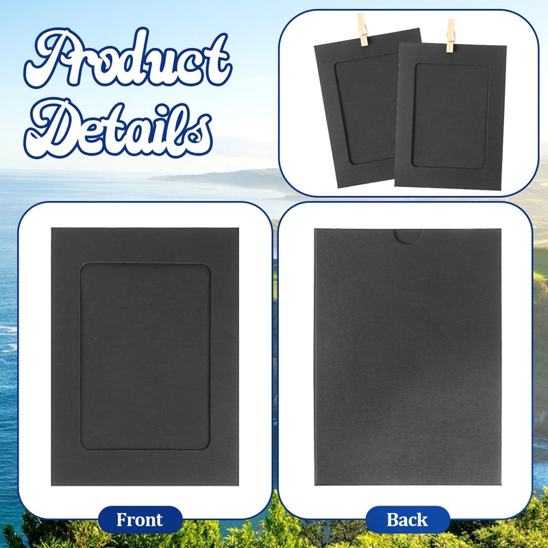 20 Pcs Graduation Photo Display, Black Kraft Paper Picture Frames