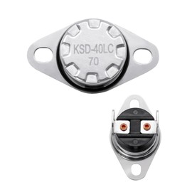 KSD-40LC 70 Thermostat Thermal Fuse Fits for GE Microwave Ovens, Normally Closed Thermostat Thermal Fuse Switch (KSD-40LC 70℃)
