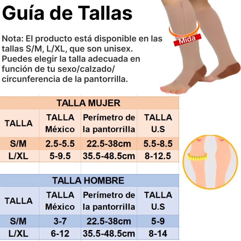 4 Medias Calcetas Compresión Alivia Varices Y Circulación