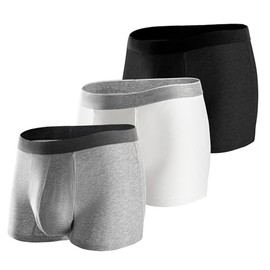 Battewa- Ropa interior para incontinencia BATTEWA para hombre, lavable, a prueba de fugas, reutilizable, tipo calzoncillo, con capacidad de absorción de 50 ml, paquete de 3 (talla 3XL, 3 colores).