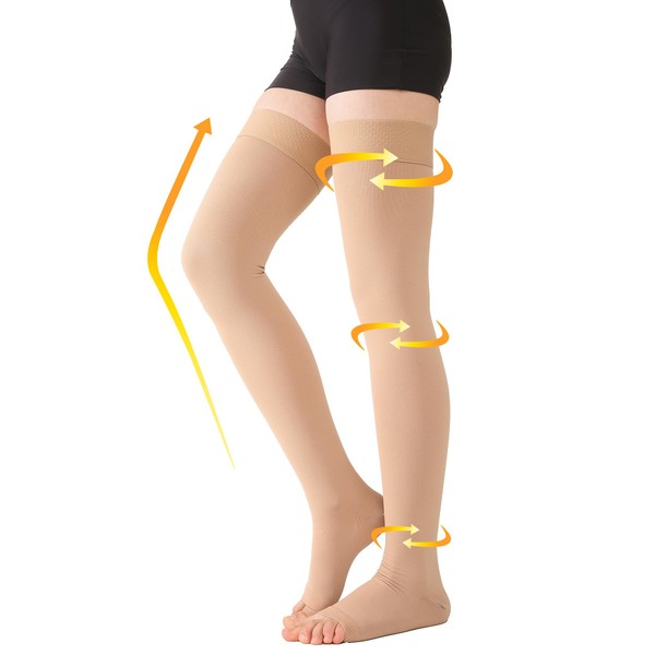 MGANG Medical Thigh High Compression Stockings for Men & Women,
