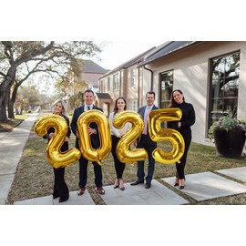 40 Inch 2025 Number Balloons, 2025 Gold Balloons, Large Foil Happy New Year Balloons for 2025 New Year Eve Party Supplies, New Years Decorations, Christmas, Graduations, Birthday, Gold