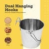 AASPIRE PETS 2 quart Stainless Steel Flat Sided Bucket with