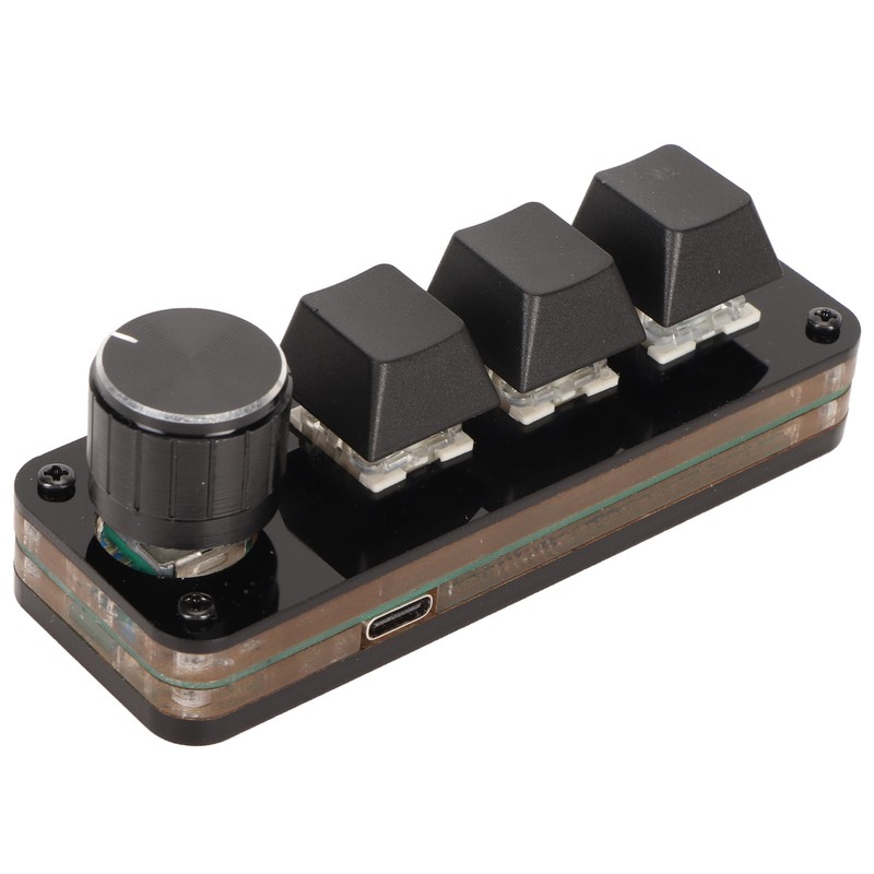 Mini 3 Key Keypad with Knob Custom Programming Hot Swappable