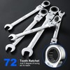Prostormer 14-Piece Metric Flex-Head Ratcheting Wrench Set, 6-19mm Combination Wrench