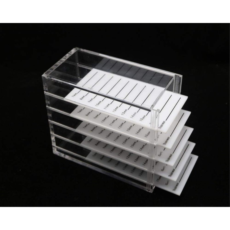 Acrylic 5 Layers clear Eyelash Storage Box, Makeup Display Container,