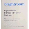 Brightroom Bamboo Expandable Drawer Divider Organizer 12"-18" Lgth 2 Per