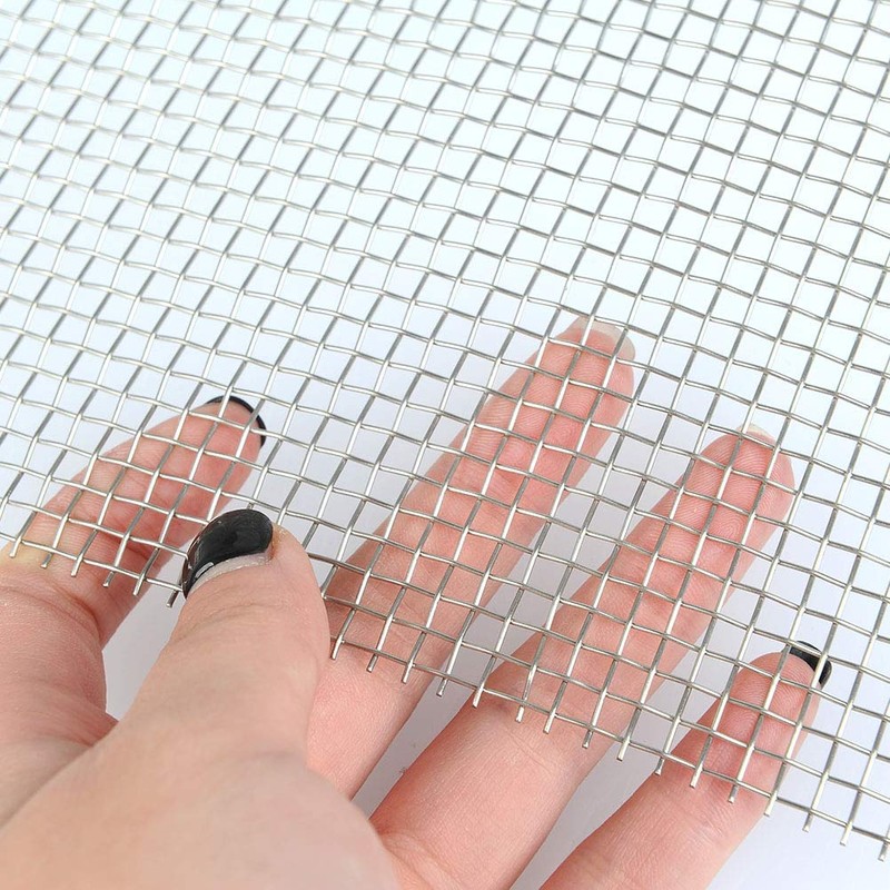 TIMESETL 2 Pack 304 Stainless Steel Woven Wire 5 Mesh,