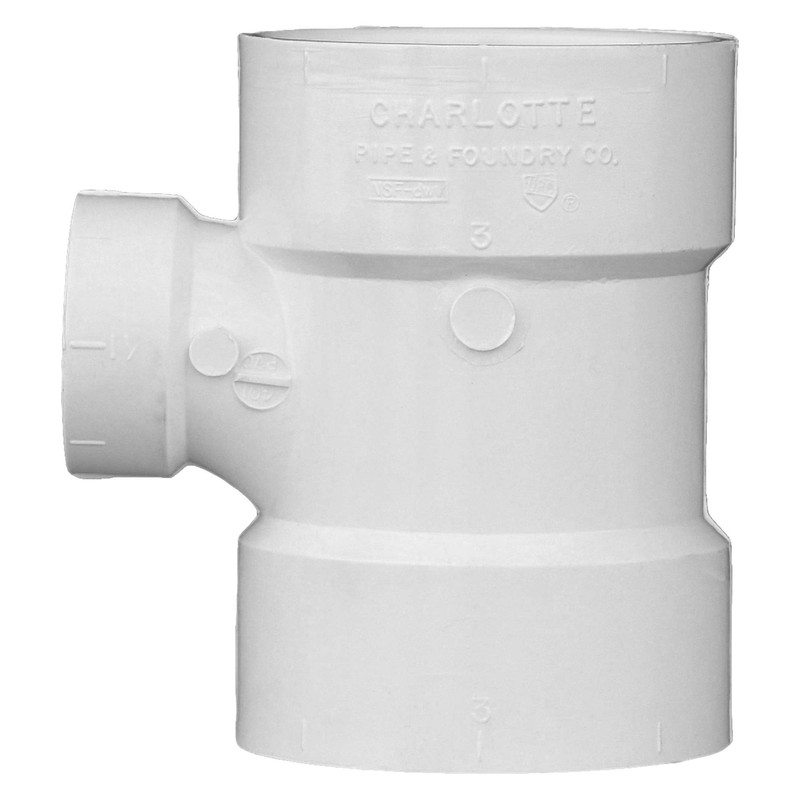 CHARLOTTE PIPE 3 x 3 x 1 1/2 DWV SANITARY
