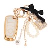 YILINXI Key Fob Cover with Diamond Perfume Keychain, Car Key