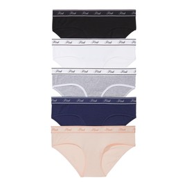 Victoria's Secret PINK Hipster Panty Pack, Smooth Fabric, Underwear for Women, 5 Pack, Assorted (XL)