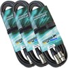 keepdrum DMX004 10m 3-pin XLR DMX Cable Pack of 3